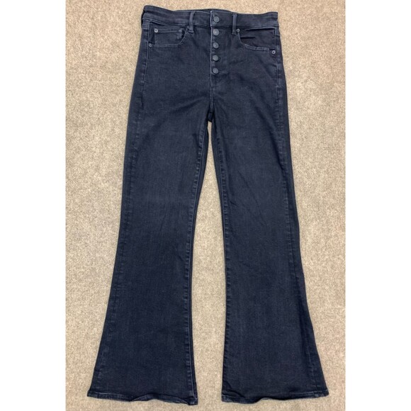 American Eagle Jeans Womens 6 Flare High Rise Button Fly Next Stretch Denim - Picture 1 of 11